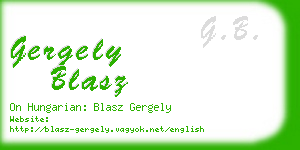 gergely blasz business card